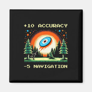 +10 Accuracy –5 Navigation Pixel Disc Golf Gamer  Magnet