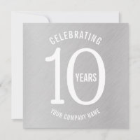 10 ans anniversaire de l'entreprise invitations de