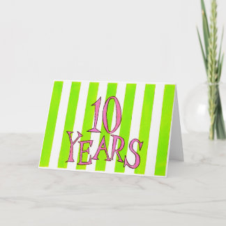 10 ans carte d'anniversaire/anniversaire de