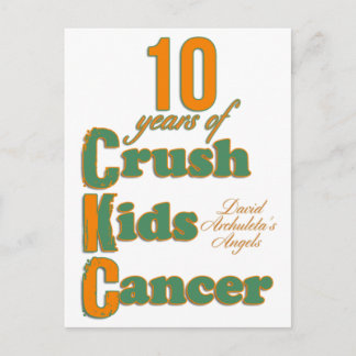 10 ans de crush enfants cancer Carte postale