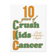 10 ans de crush enfants cancer Carte postale