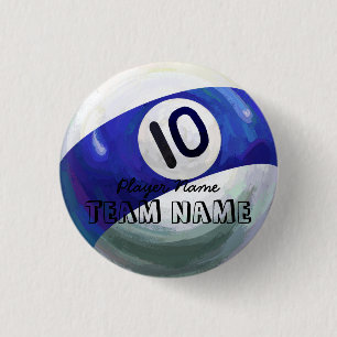 10 Ball 1 Inch Round Button