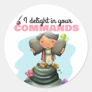10 commandements Bible enfants autocollants