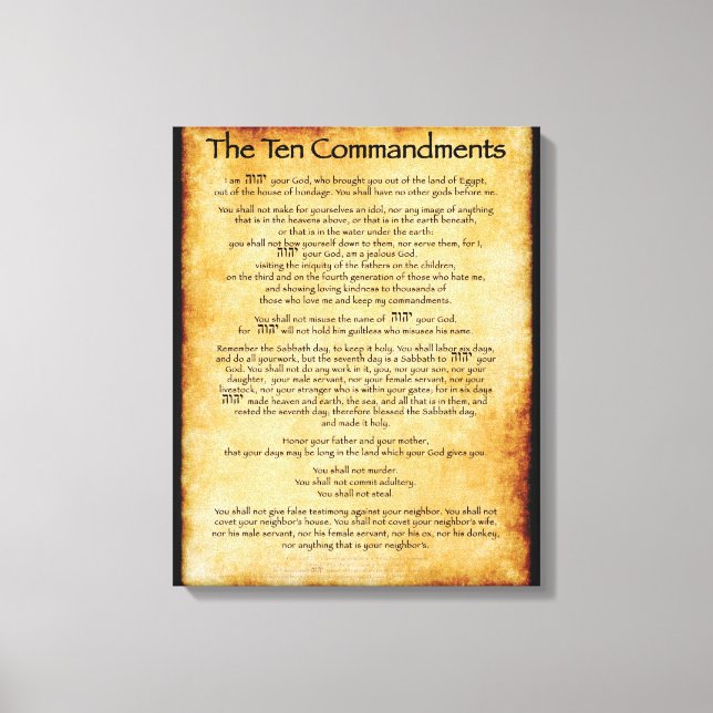 10 Commandments - Canvas Print (Front)