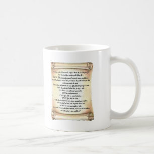 10 commandments coffee mug