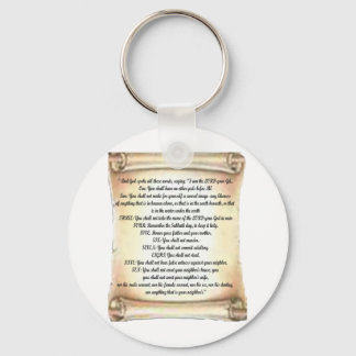 10 commandments keychain