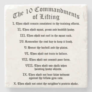 10 Commandments of Lifting Stone Coaster