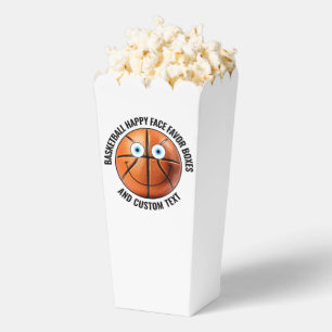 10 Custom Basketball BLUE EYES Happy Face Popcorn Favor Box
