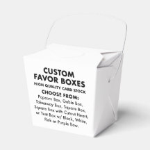 10 Custom Personalized Small Take Out Favour Boxes