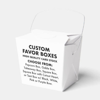 10 Custom Personalized Small Take Out Favour Boxes