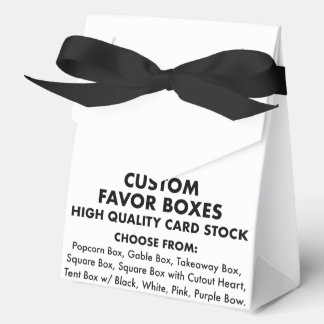 10 Custom Personalized Tent Favour Boxes w/ Ribbon