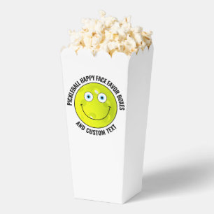 10 Custom Pickleball BLUE EYES Happy Face Popcorn Favor Box