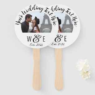 10 Custom Script Text Program Fans Wedding Favour