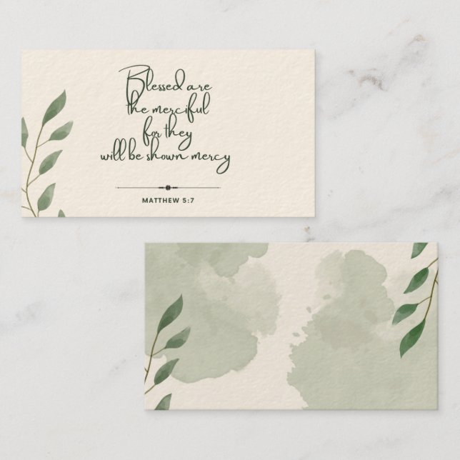 10 Days of Scripture Verse Cards | Matthew 5:7 (Front/Back)