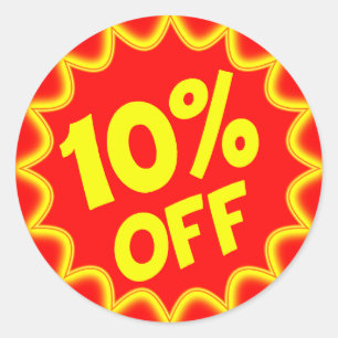 10% DE ÉTIQUETTE DE DÉTAIL