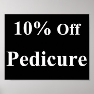 10% de réduction sur la pédicure Poster Matte