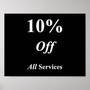 10% de réduction sur tous les services Poster Matt