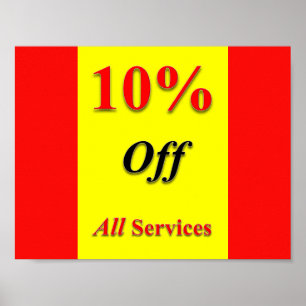 10% de réduction sur tous les services Poster Matt