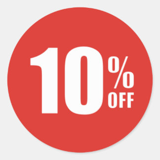 10% Dix Pour Cent De Remise Sticker