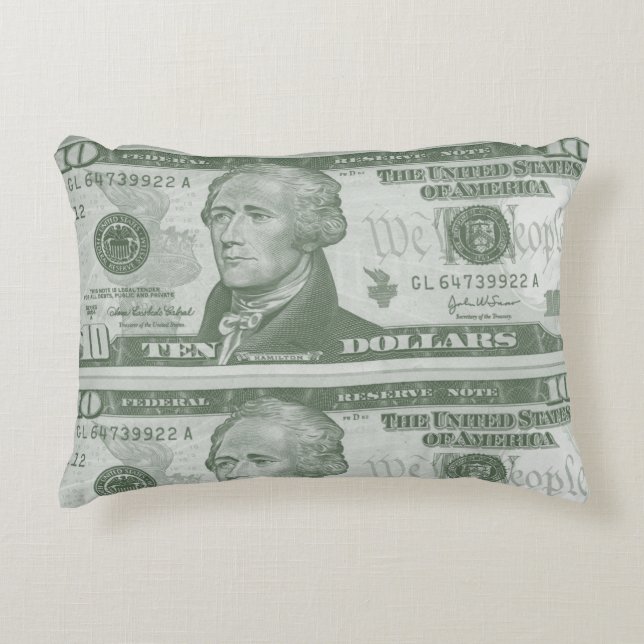 10 Dollar Bill Pillow (Front)
