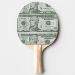 10 Dollar Bill Ping Pong Paddle