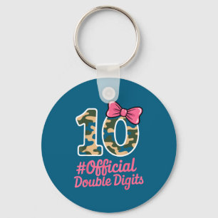 10 Double Digits Camo Pink Illustration Keychain