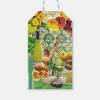 10 étiquettes cadeaux avec carreaux mexicains vert