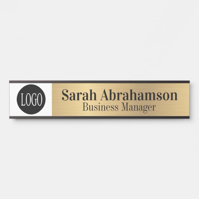 10" Faux Gold Corporate Business Office Door Sign (Front)
