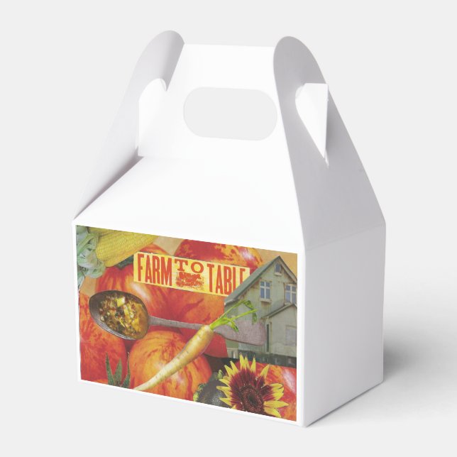 10 Favour Boxes with Fresh Produce Theme (Front Side)