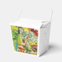 10 Favour Boxes with Wine and Cheese