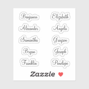 10 First Names Modern Elegant Calligraphy