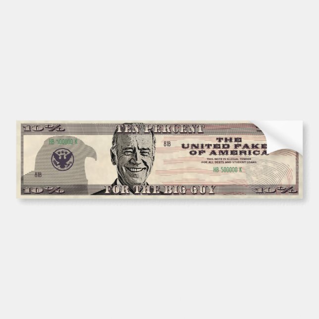 10% For The Big Guy Bumper Sticker (Front)