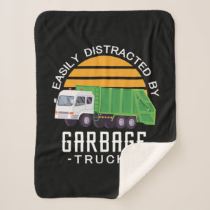 10.Garbage Truck for a Garbage Trucks Fan Sherpa Blanket