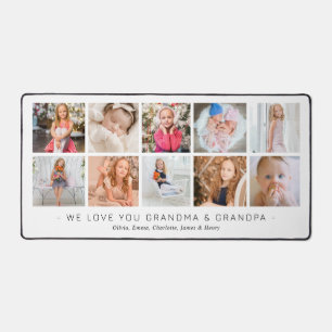 10 Grandchildren Photo Collage Personalized Gift Desk Mat