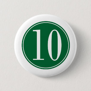 #10 Green Circle 2 Inch Round Button