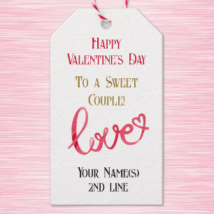 (10) Happy Valentine's Day Couple Gift Tags
