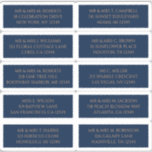 10 Individual Guest Name Address Mystical Blue<br><div class="desc">10 Individual Guest Name Address Mystical Blue Gold Wedding Stickers features 10 stickers with your individual guest name and address on each sticker in gold script on a dark navy blue background. Also perfect for Christmas and Holiday cards, party invitations, thank you cards and office mail outs. Simply edit the...</div>