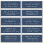 10 Individual Guest Name Address Mystical Blue<br><div class="desc">10 Individual Guest Name Address Mystical Blue Silver Wedding Stickers features 10 stickers with your individual guest name and address on each sticker in silver script on a blue background. Also perfect for Christmas and Holiday cards, party invitations, thank you cards and office mail outs. Simply edit the text in...</div>