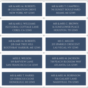 10 Individual Guest Name Address Mystical Blue