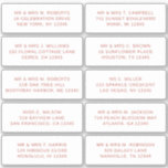 10 Individual Guest Name Address Party Wedding<br><div class="desc">10 Individual Guest Name Address Party Wedding Tiger Lily Script Stickers features 10 stickers with your individual guest name and address on each sticker in tiger lily on a white background. Also perfect for Christmas and Holiday cards, party invitations, thank you cards and office mail outs. Simply edit the text...</div>