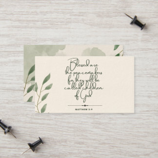 10 Jours d'écriture Verse Cartes | Matthieu 5:9