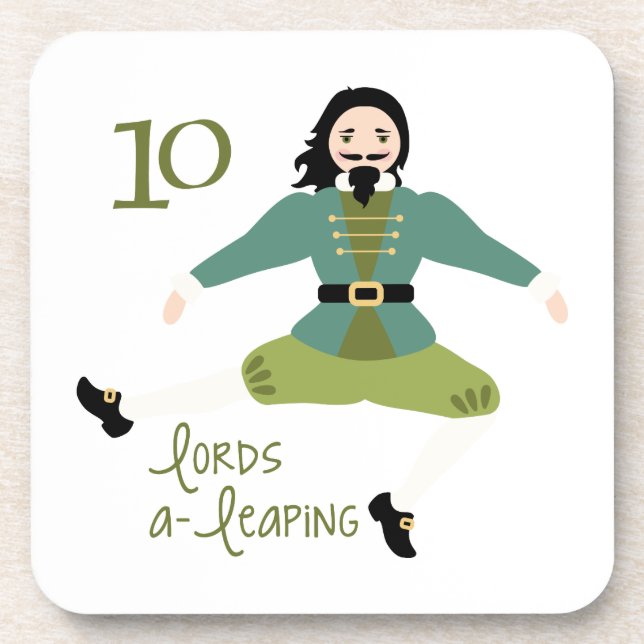 10 Lords A-Leaping Coaster (Front)