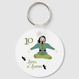 10 Lords A-Leaping Keychain