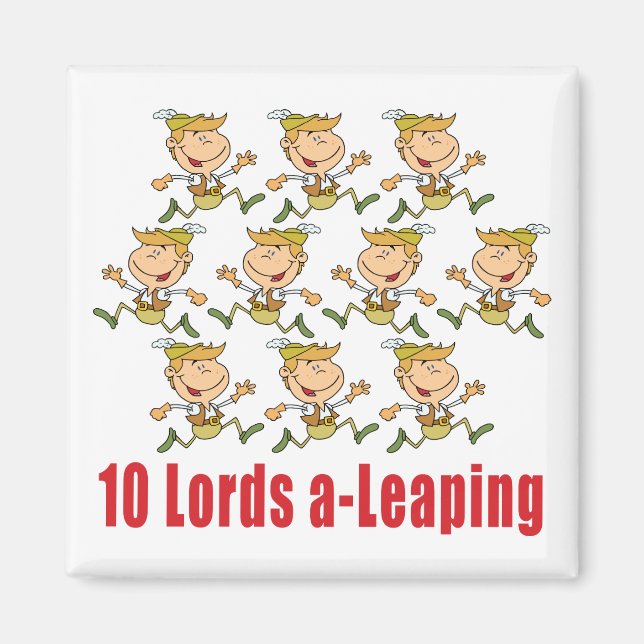 10 Lords a-Leaping Magnet (Front)