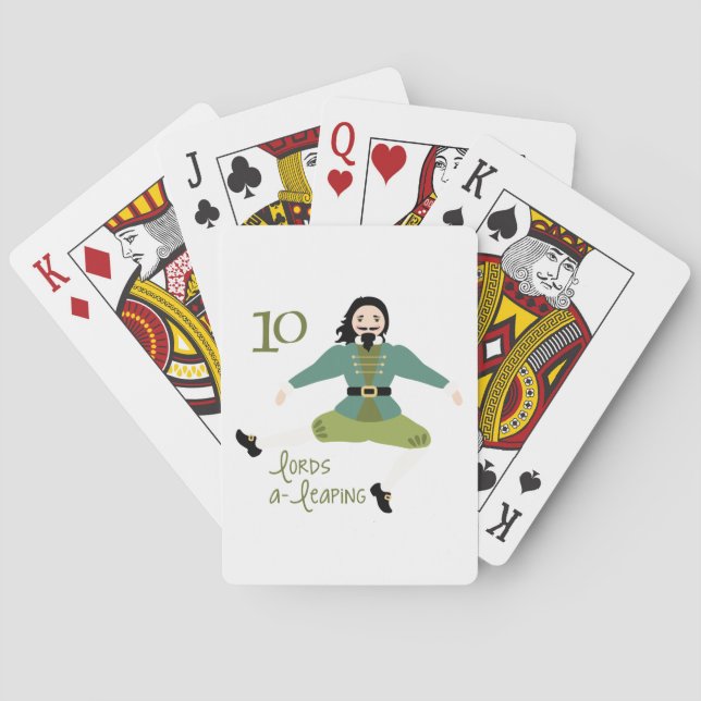 10 Lords A-Leaping Playing Cards (Back)