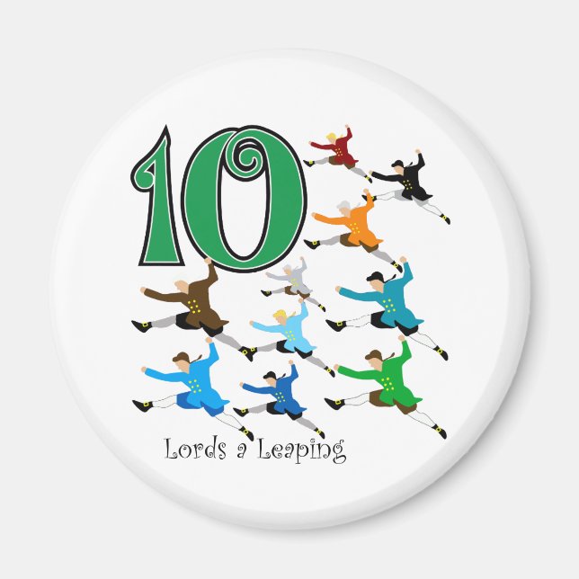10 Lords Leaping Magnet (Front)