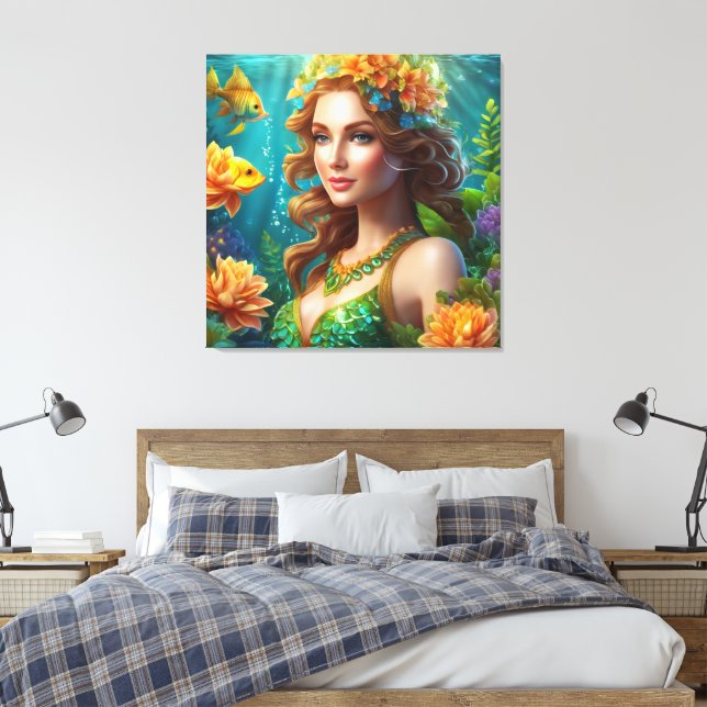 #10  Mermaid Life  Canvas Print (Insitu(Bedroom))