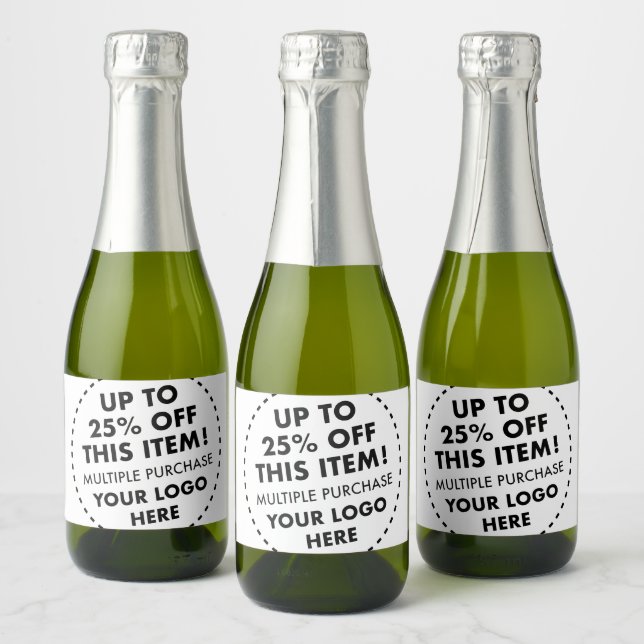 10 Mini Champagne Bottle Labels 25% OFF Bulk Buy (Bottles)