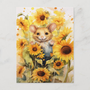 10 of 17 Sunflower Garden Miceville Postcard