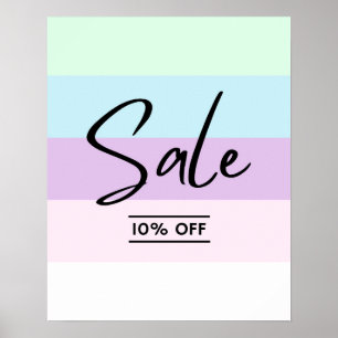 10% Off Retail Sale Sign, Boutique Sale Signage, Poster